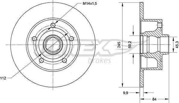 TOMEX brakes TX 70-12 - Bremžu diski www.autospares.lv