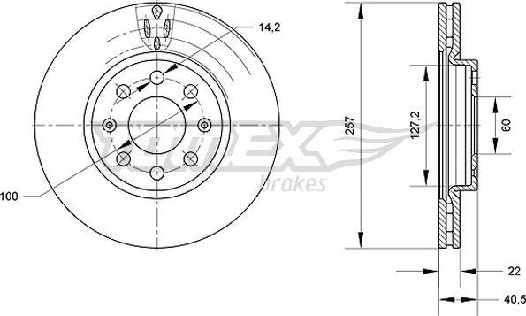 TOMEX brakes TX 70-85 - Bremžu diski www.autospares.lv