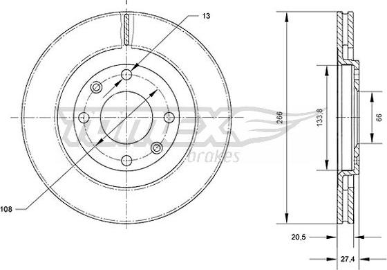 TOMEX brakes TX 70-31 - Bremžu diski www.autospares.lv