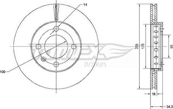 TOMEX brakes TX 70-20 - Bremžu diski www.autospares.lv