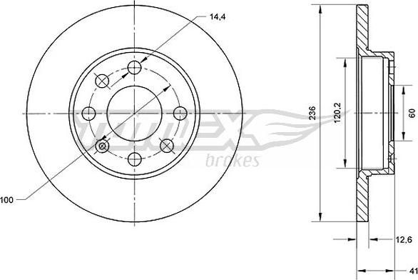 TOMEX brakes TX 70-28 - Bremžu diski autospares.lv