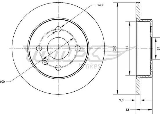 TOMEX brakes TX 70-23 - Bremžu diski www.autospares.lv