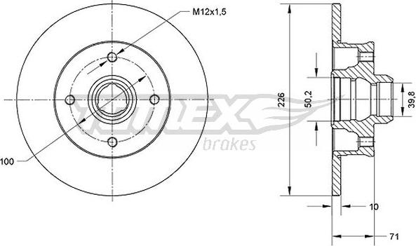 TOMEX brakes TX 70-71 - Bremžu diski autospares.lv