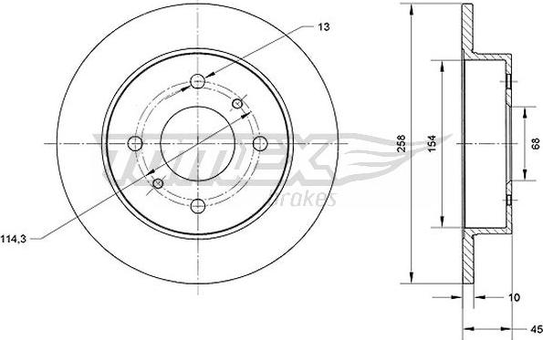 TOMEX brakes TX 70-77 - Bremžu diski www.autospares.lv