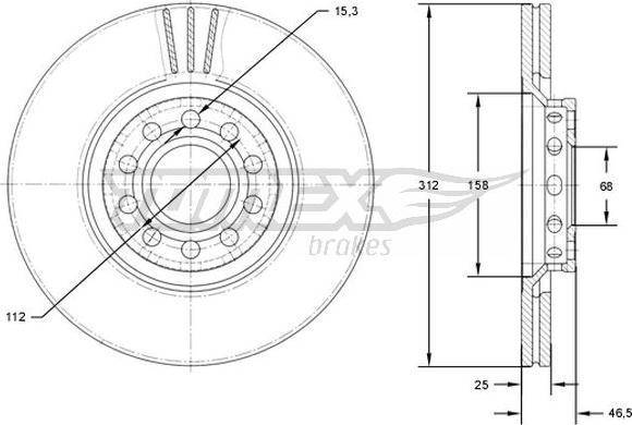 TOMEX brakes TX 71-97 - Тормозной диск www.autospares.lv