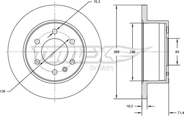 TOMEX brakes TX 71-60 - Bremžu diski www.autospares.lv