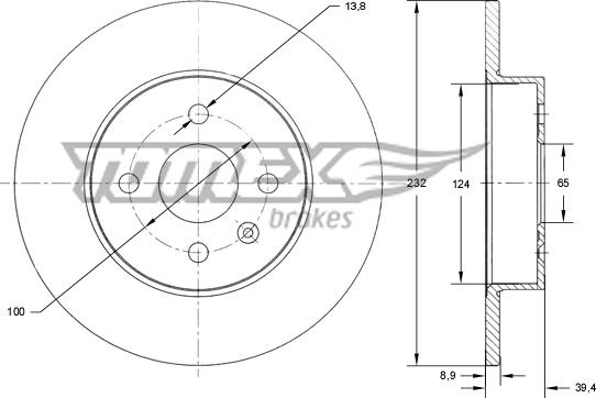 TOMEX brakes TX 71-63 - Тормозной диск www.autospares.lv