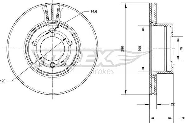 TOMEX brakes TX 71-05 - Тормозной диск www.autospares.lv