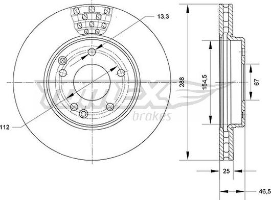 TOMEX brakes TX 71-06 - Bremžu diski www.autospares.lv