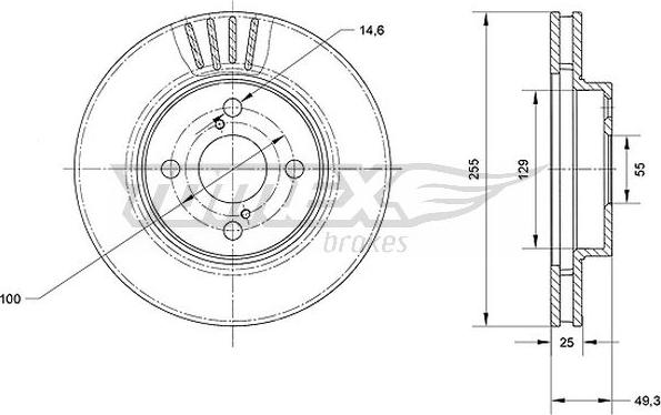 TOMEX brakes TX 71-10 - Bremžu diski autospares.lv