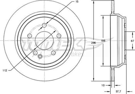 TOMEX brakes TX 71-89 - Bremžu diski www.autospares.lv