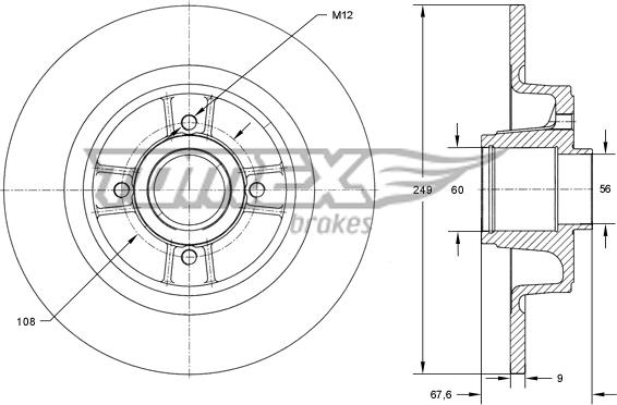 TOMEX brakes TX 71-811 - Тормозной диск www.autospares.lv