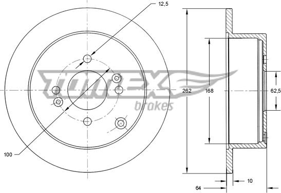 TOMEX brakes TX 71-34 - Bremžu diski autospares.lv