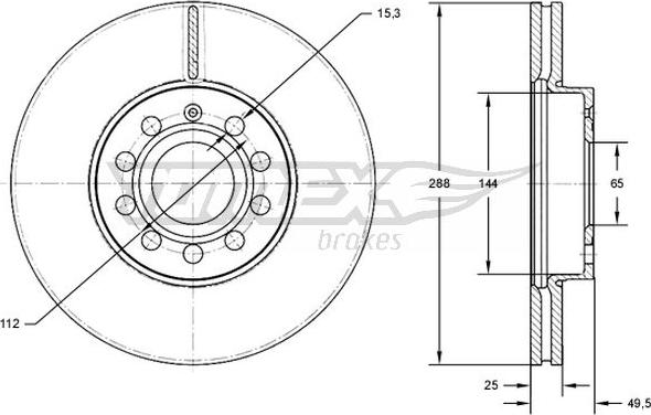 TOMEX brakes TX 71-31 - Bremžu diski www.autospares.lv