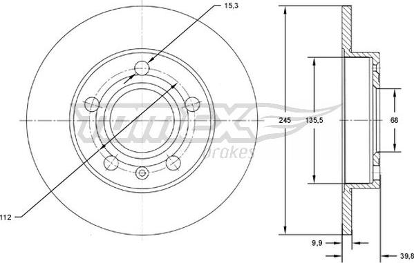 TOMEX brakes TX 71-71 - Тормозной диск www.autospares.lv