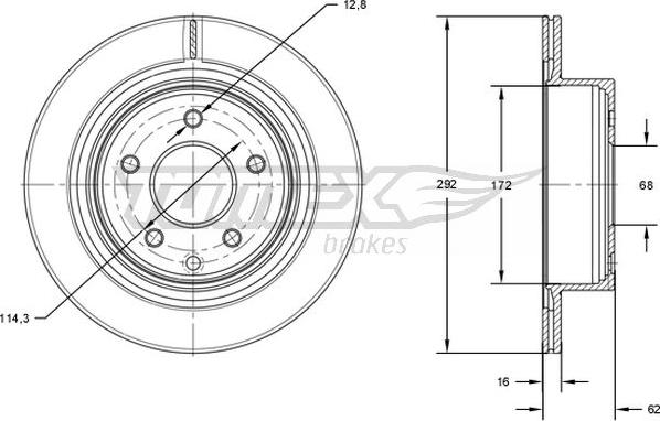 TOMEX brakes TX 71-72 - Bremžu diski www.autospares.lv