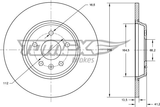 TOMEX brakes TX 73-90 - Bremžu diski www.autospares.lv