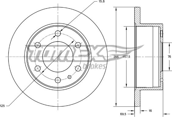 TOMEX brakes TX 73-41 - Bremžu diski www.autospares.lv