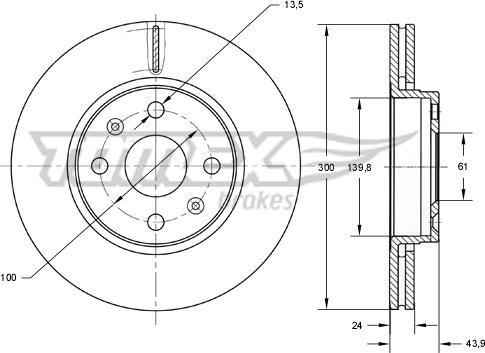 TOMEX brakes TX 73-50 - Bremžu diski www.autospares.lv