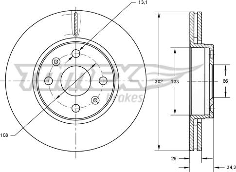 TOMEX brakes TX 73-62 - Тормозной диск www.autospares.lv