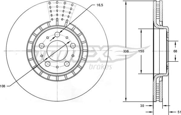 TOMEX brakes TX 73-09 - Bremžu diski www.autospares.lv