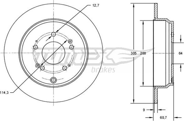 TOMEX brakes TX 73-04 - Bremžu diski www.autospares.lv