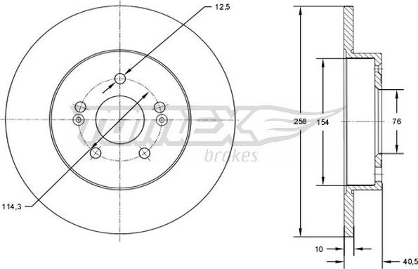 TOMEX brakes TX 73-05 - Bremžu diski autospares.lv