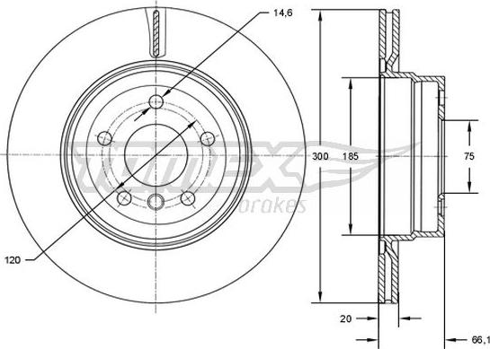 TOMEX brakes TX 73-00 - Bremžu diski autospares.lv