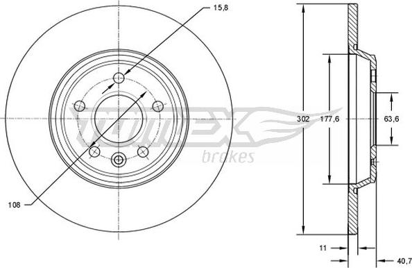 TOMEX brakes TX 73-08 - Bremžu diski www.autospares.lv