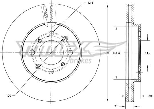 TOMEX brakes TX 73-81 - Brake Disc www.autospares.lv