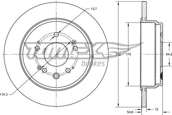 TOMEX brakes TX 73-83 - Bremžu diski www.autospares.lv