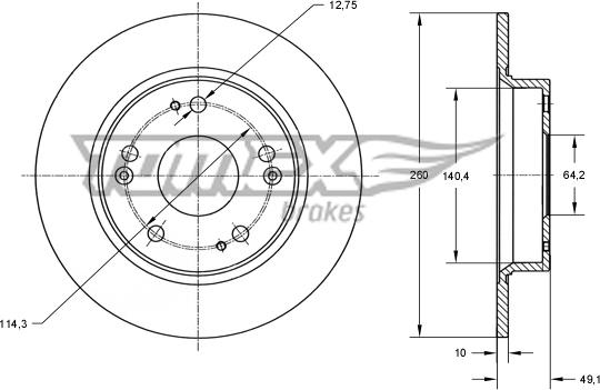 TOMEX brakes TX 73-82 - Bremžu diski www.autospares.lv