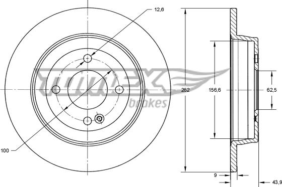 TOMEX brakes TX 73-35 - Bremžu diski www.autospares.lv