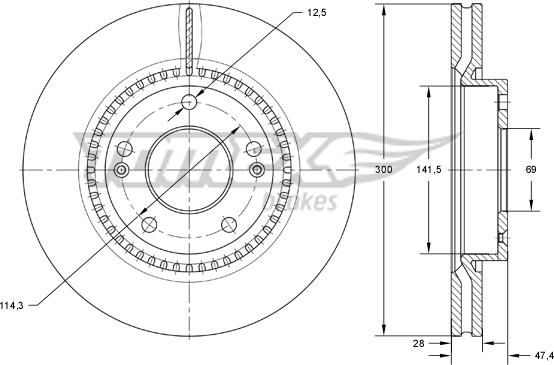 TOMEX brakes TX 73-31 - Bremžu diski www.autospares.lv