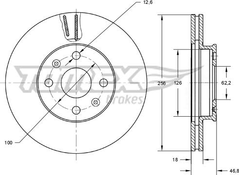 TOMEX brakes TX 73-33 - Bremžu diski www.autospares.lv