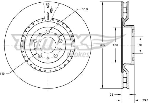 TOMEX brakes TX 73-74 - Bremžu diski www.autospares.lv