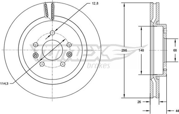 TOMEX brakes TX 72-99 - Bremžu diski www.autospares.lv