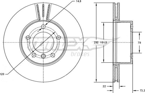 TOMEX brakes TX 72-95 - Bremžu diski www.autospares.lv