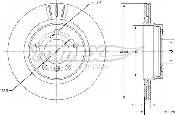 TOMEX brakes TX 72-90 - Тормозной диск www.autospares.lv