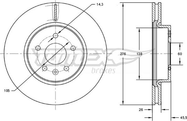 TOMEX brakes TX 72-49 - Bremžu diski autospares.lv