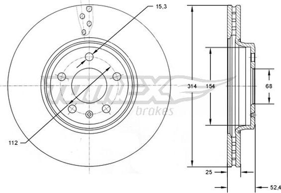 TOMEX brakes TX 72-48 - Bremžu diski www.autospares.lv