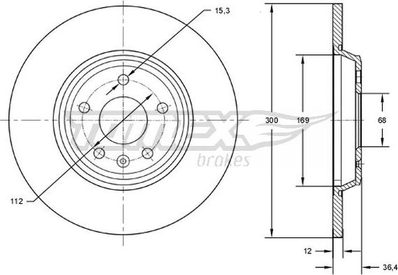 TOMEX brakes TX 72-50 - Тормозной диск www.autospares.lv