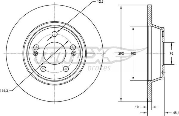 TOMEX brakes TX 72-58 - Bremžu diski www.autospares.lv