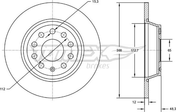 TOMEX brakes TX 72-69 - Тормозной диск www.autospares.lv