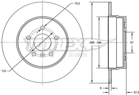 TOMEX brakes TX 72-68 - Bremžu diski www.autospares.lv