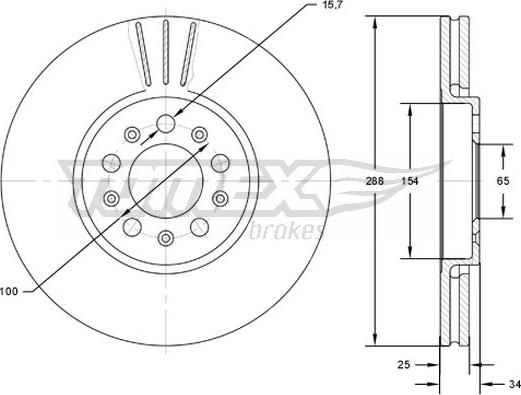 TOMEX brakes TX 72-04 - Bremžu diski www.autospares.lv