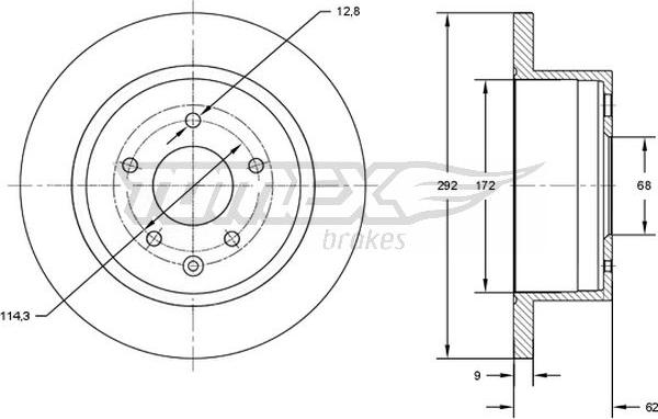 TOMEX brakes TX 72-89 - Bremžu diski www.autospares.lv