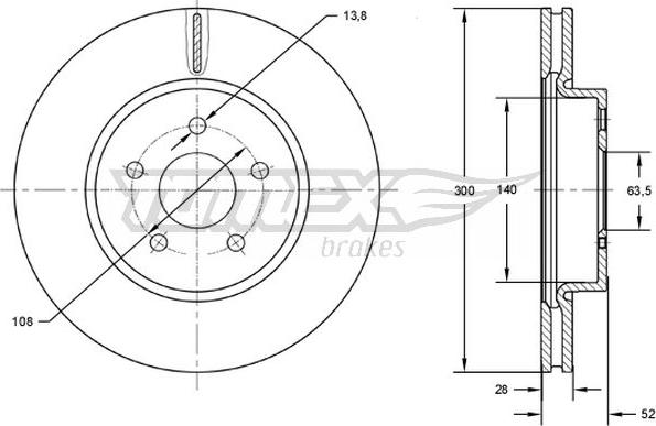 TOMEX brakes TX 72-80 - Brake Disc www.autospares.lv