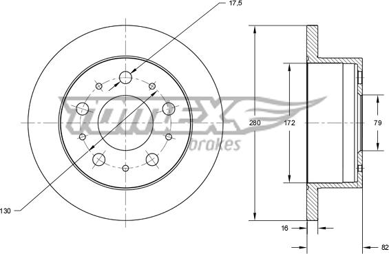 TOMEX brakes TX 72-35 - Тормозной диск www.autospares.lv