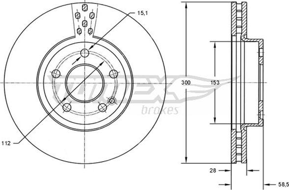 TOMEX brakes TX 72-31 - Bremžu diski www.autospares.lv